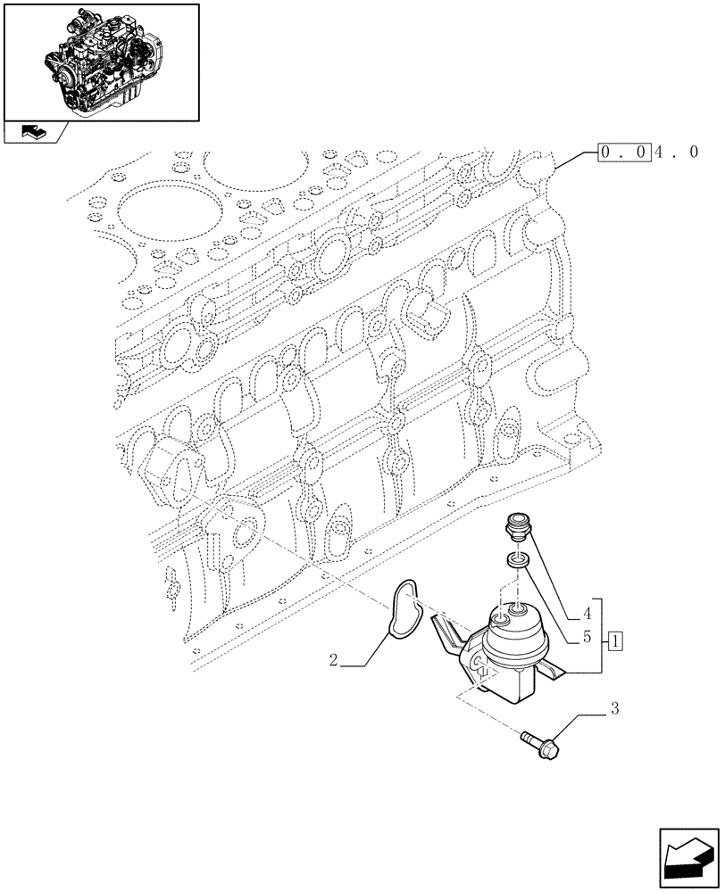 Схема запчастей Case IH F4GE9684R J600 - (0.20.1) - FUEL PUMP (2830121) 