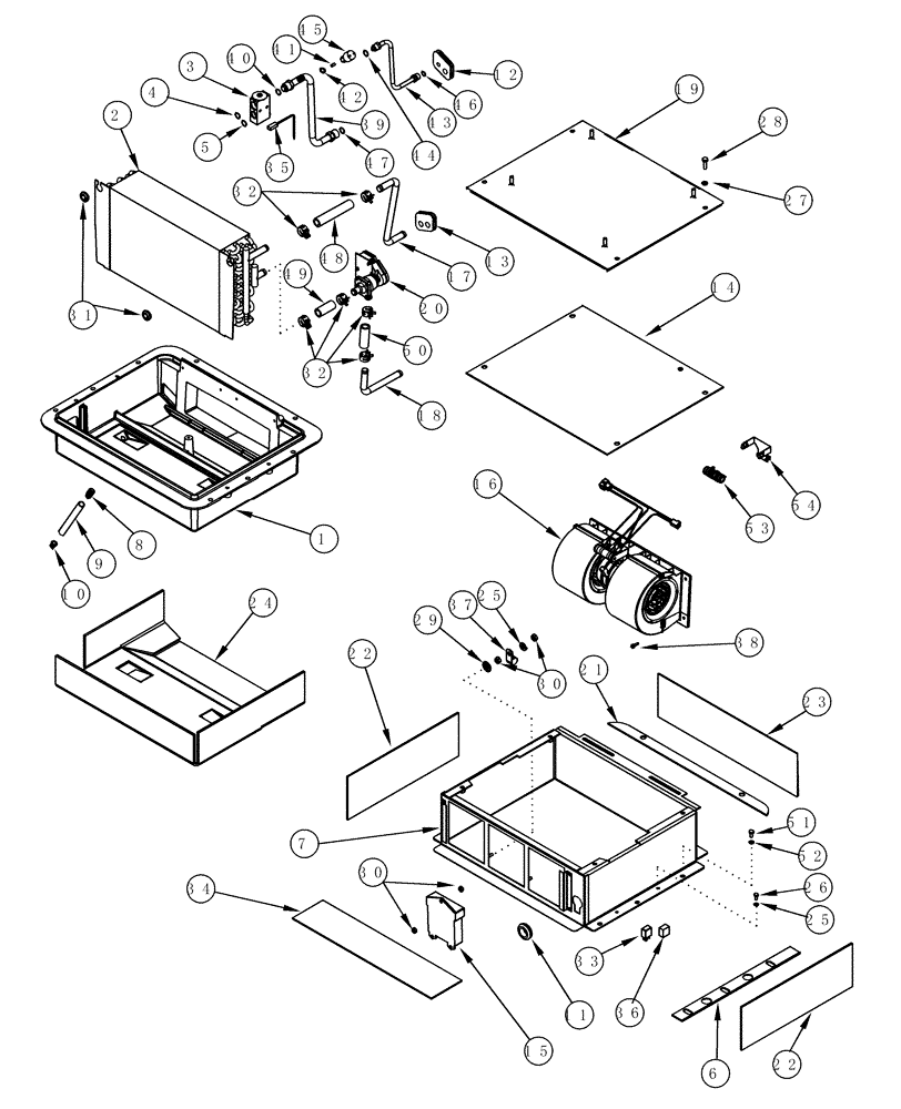 Схема запчастей Case IH MX200 - (09-41) - AIR CONDITIONING CLIMATE CONTROL UNIT, WITHOUT AUTO TEMP CONTROL (09) - CHASSIS/ATTACHMENTS