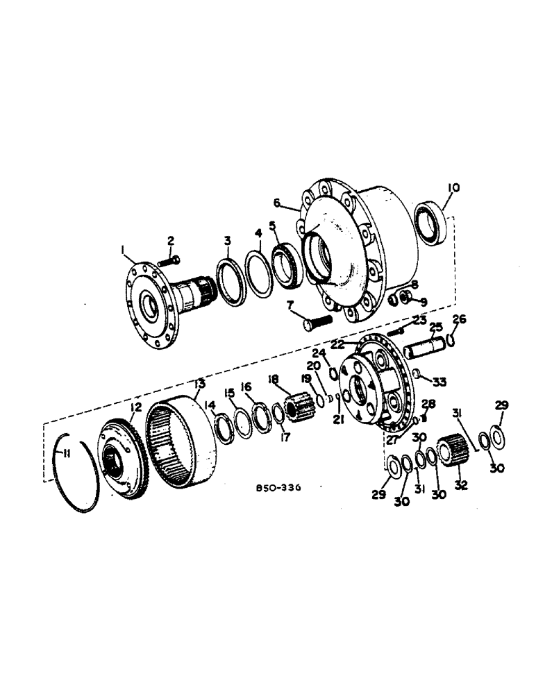 Схема запчастей Case IH 684 - (07-70) - DRIVE TRAIN, HUB CARRIER, PLANETARY DRIVE, ALL WHEEL DRIVE TRACTORS (04) - Drive Train