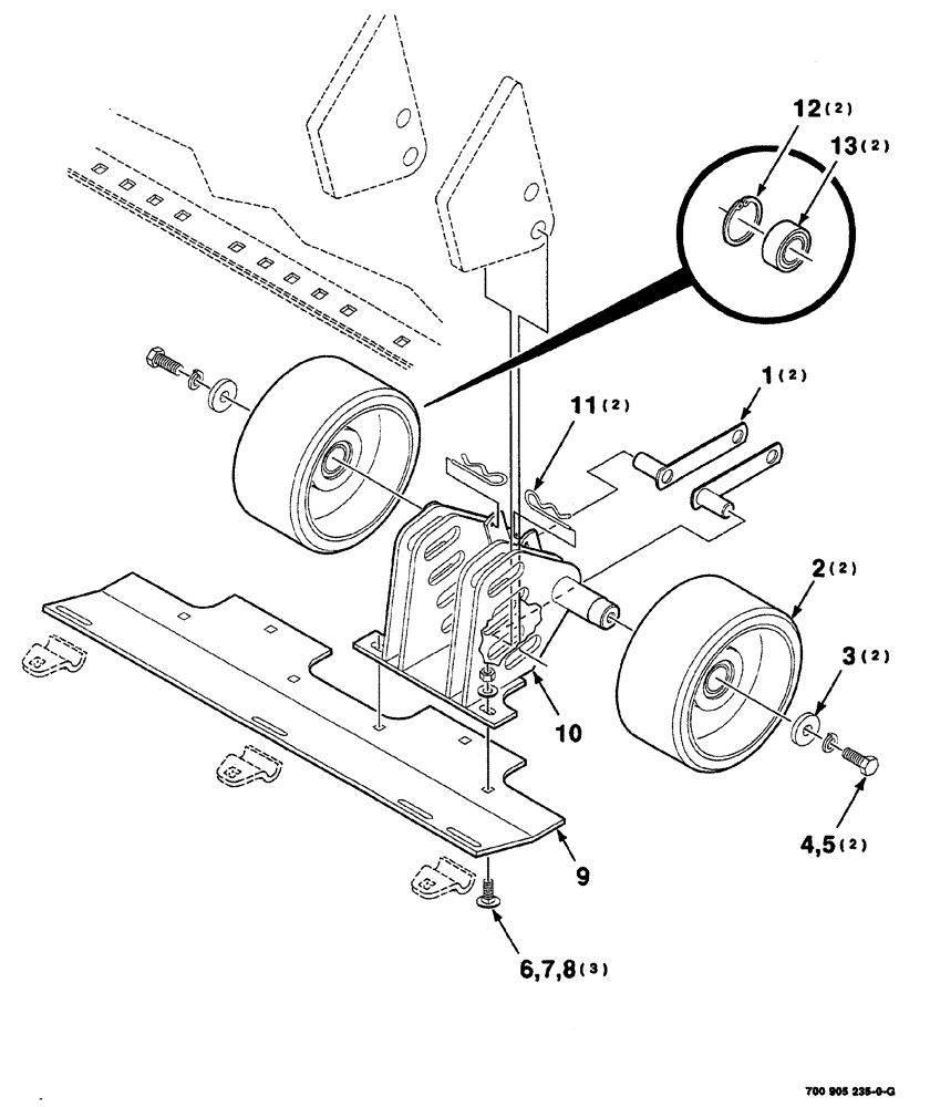 Схема запчастей Case IH 525 - (09-010) - GAUGE WHEEL KIT (14 FOOT) (88) - ACCESSORIES