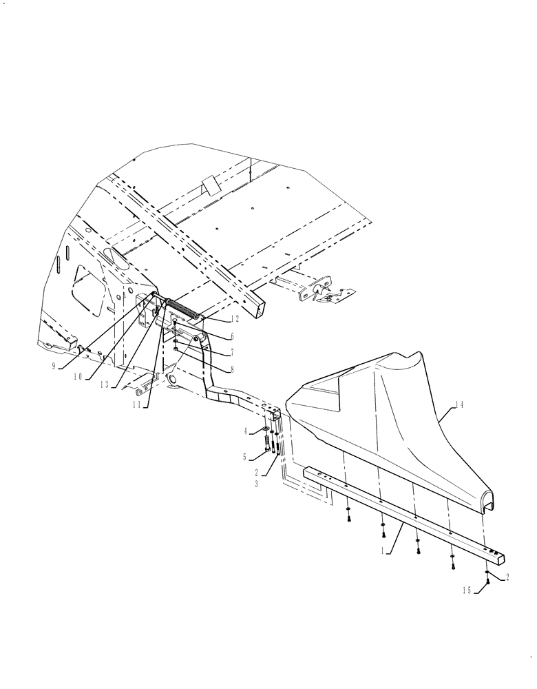 Схема запчастей Case IH 3020-30 - (58.131.02[02]) - DIVIDER ASSEMBLY, LONG, RIGHT HAND (58) - ATTACHMENTS/HEADERS