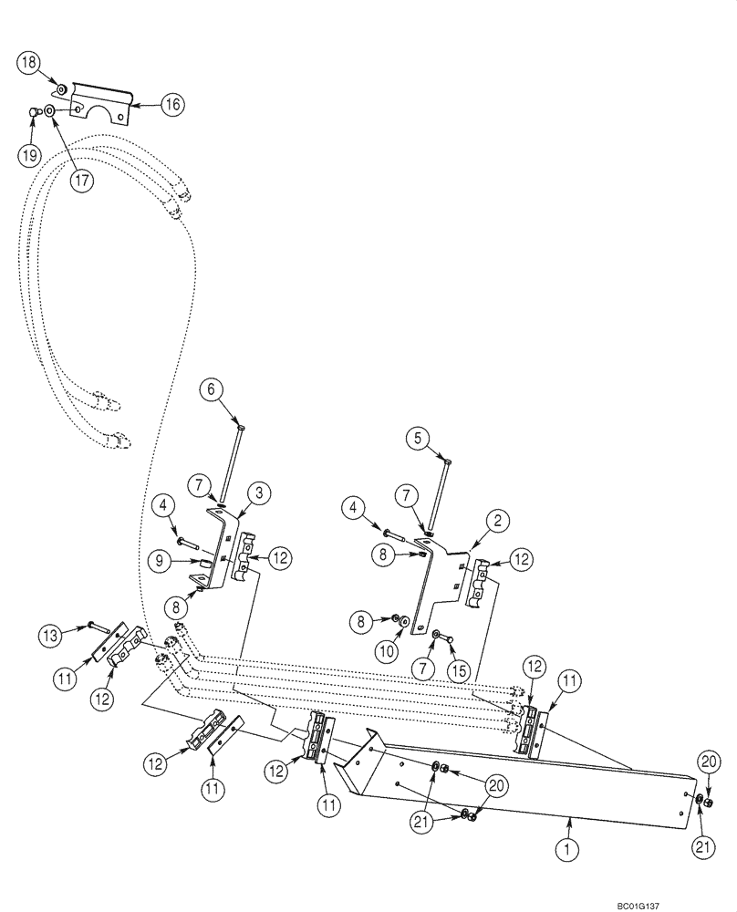 Схема запчастей Case IH 60XT - (08-29) - HYDRAULICS, ATTACHMENT - HIGH FLOW, GEAR (08) - HYDRAULICS