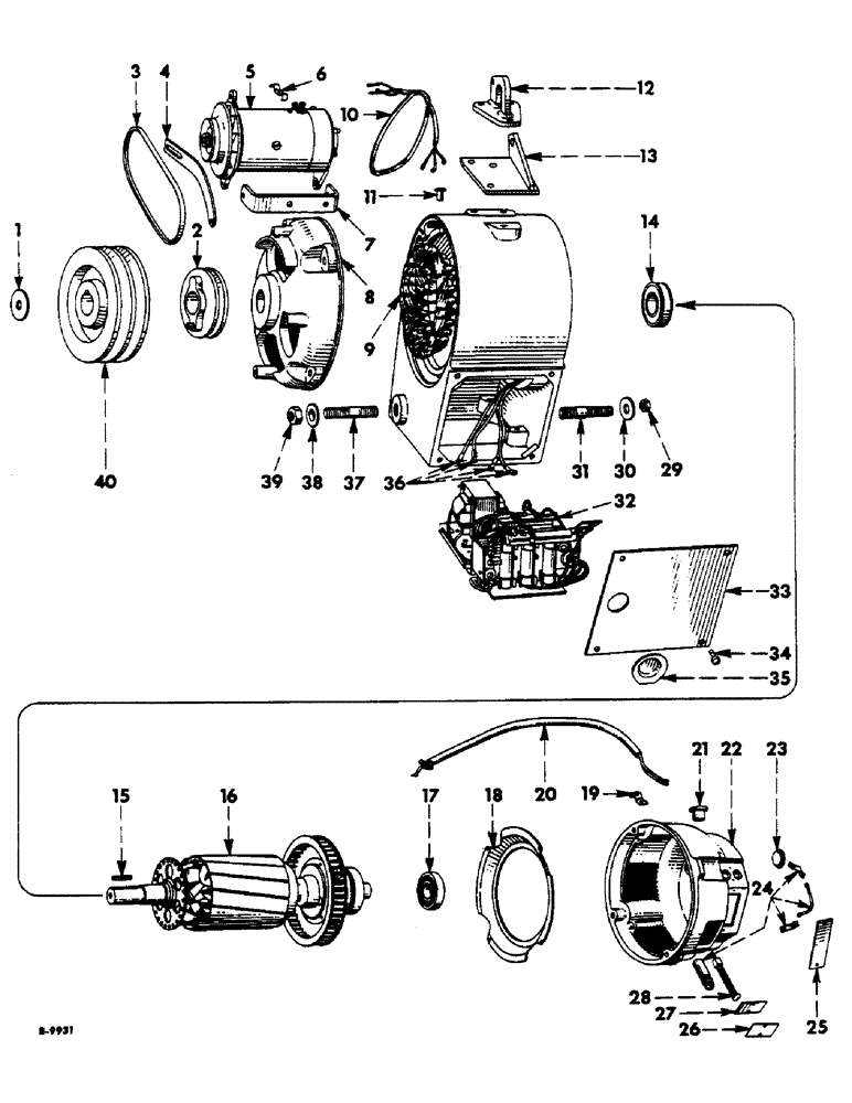 Схема запчастей Case IH FARMALL C - (208) - ATTACHMENTS, ELECTRALL, SPECIAL, GENERATOR AND EXCITER Attachments