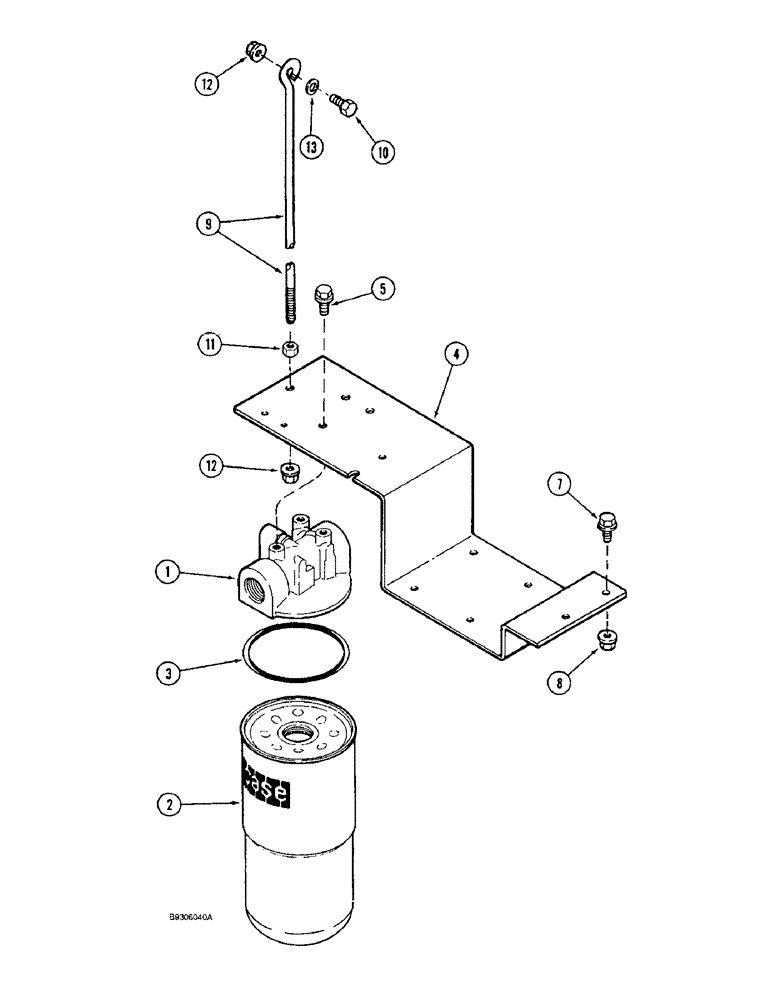 Схема запчастей Case IH 1644 - (8-08) - HYDRAULIC SYSTEM RETURN FILTER, RETURN FILTER MOUNTING (07) - HYDRAULICS