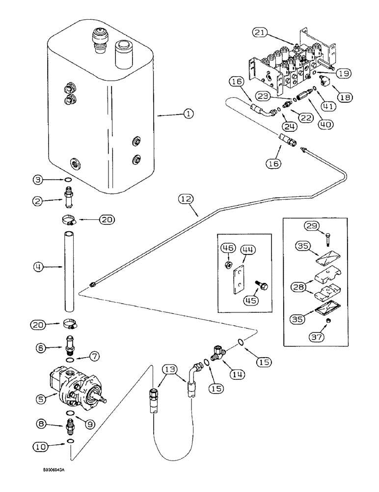 Схема запчастей Case IH 1644 - (8-18) - HEADER LIFT SUPPLY SYSTEM (07) - HYDRAULICS