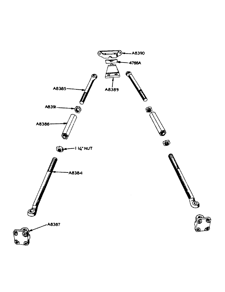 Схема запчастей Case IH 800 - (169) - FRONT AXLE REINFORCEMENT - SPECIAL, FOR HIGH CLEARANCE TRACTORS (06) - POWER TRAIN