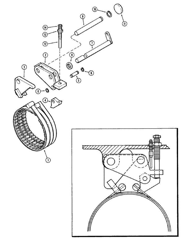 Схема запчастей Case IH 1370 - (200) - DIFFERENTIAL BRAKE ASSEMBLY, USED PRIOR TO TRANSMISSION SERIAL NUMBER 10028201 (06) - POWER TRAIN