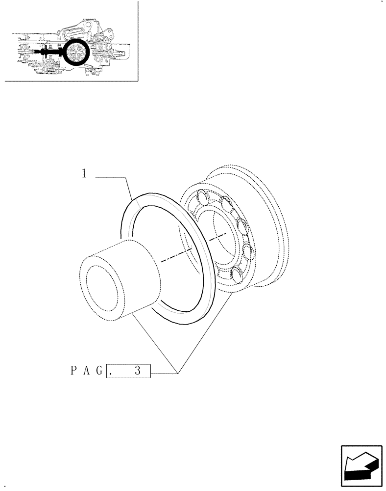 Схема запчастей Case IH MXM140 - (1.32.1[11]) - CENTRAL REDUCTION GEARS (03) - TRANSMISSION