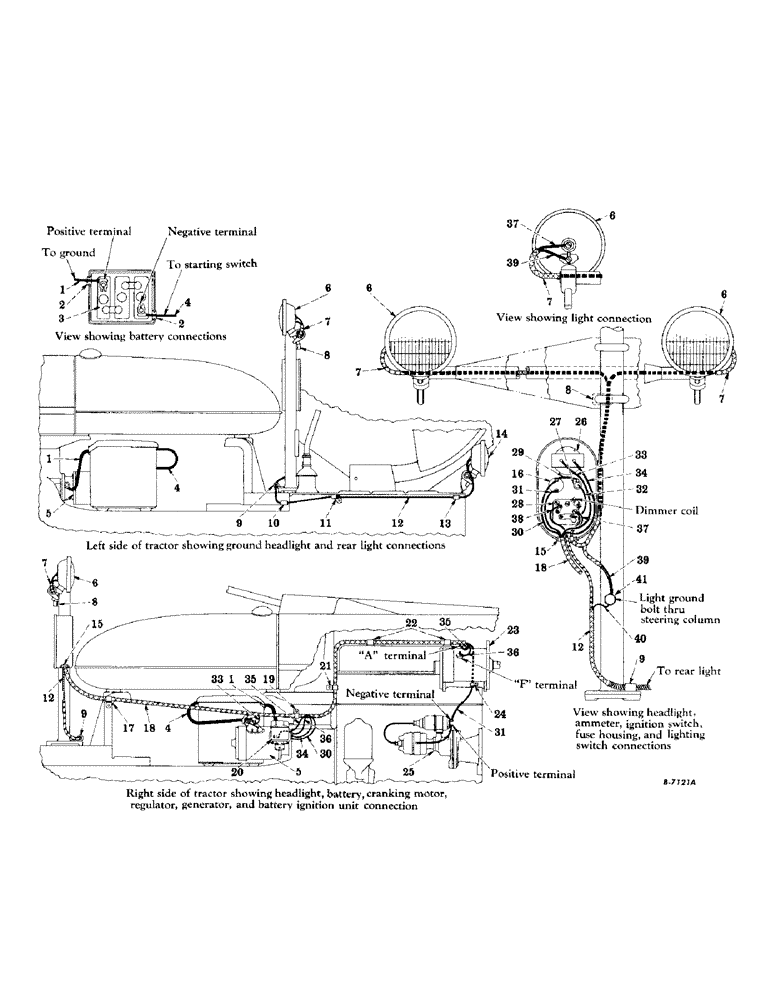 Схема запчастей Case IH SUPER-HV - (072) - ELECTRICAL SYSTEM, STARTING AND LIGHTING, BATTERY IGNITION, TRACTORS 501 TO 19233 (06) - ELECTRICAL SYSTEMS