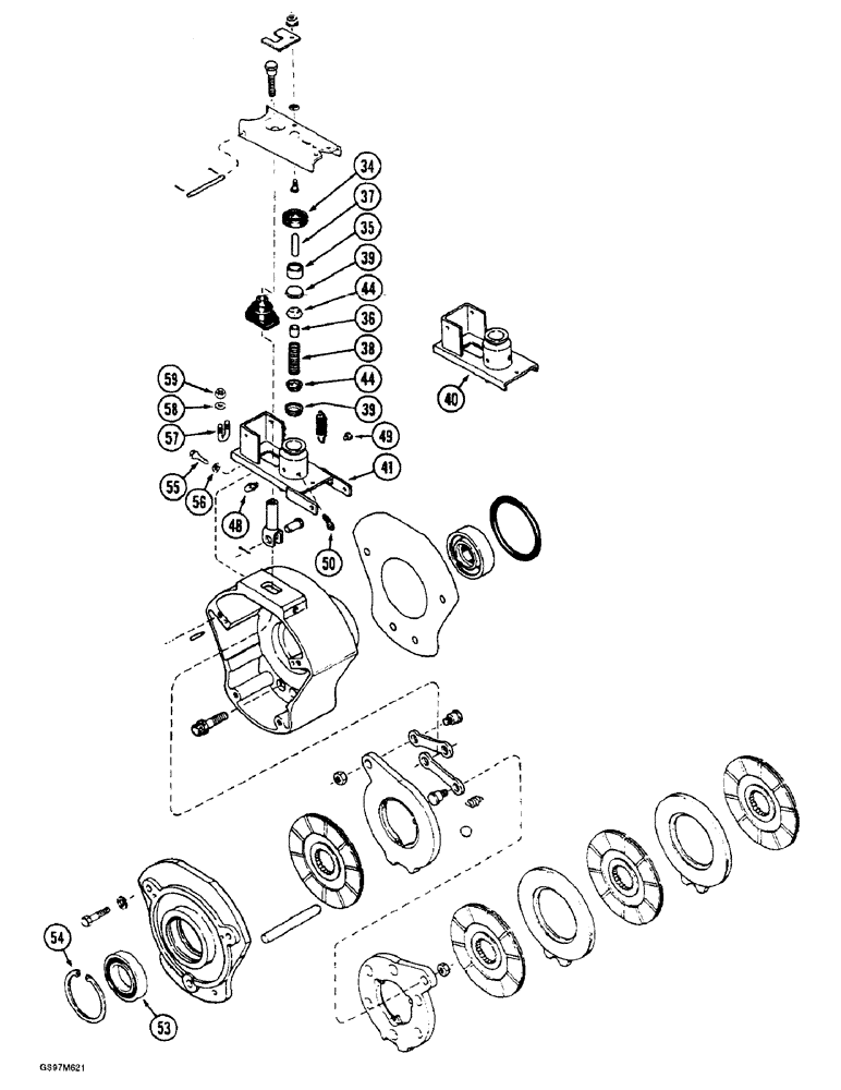 Схема запчастей Case IH 1660 - (7-10) - MASTER BRAKES, P.I.N. JJC0041095 AND AFTER (CONTD) (5.1) - BRAKES