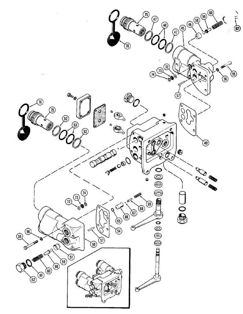 Схема запчастей Case IH 2470 - (380) - A141844 REMOTE HYDRAULIC VALVE, WITHOUT RELIEF VALVE & W/COUPLERS, P.I.N. 8786558 - 8826986, CONTD (08) - HYDRAULICS