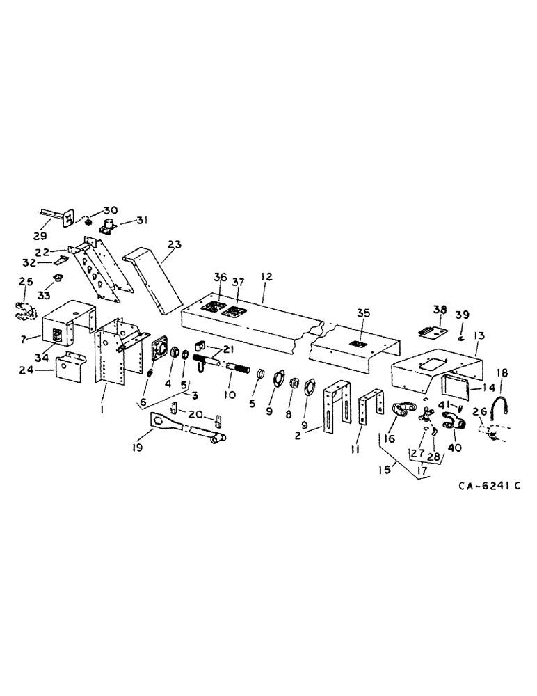 Схема запчастей Case IH 1482 - (07-03) - DRIVE TRAIN, MAIN DRIVE SHIELDS AND SUPPORTS Drive Train