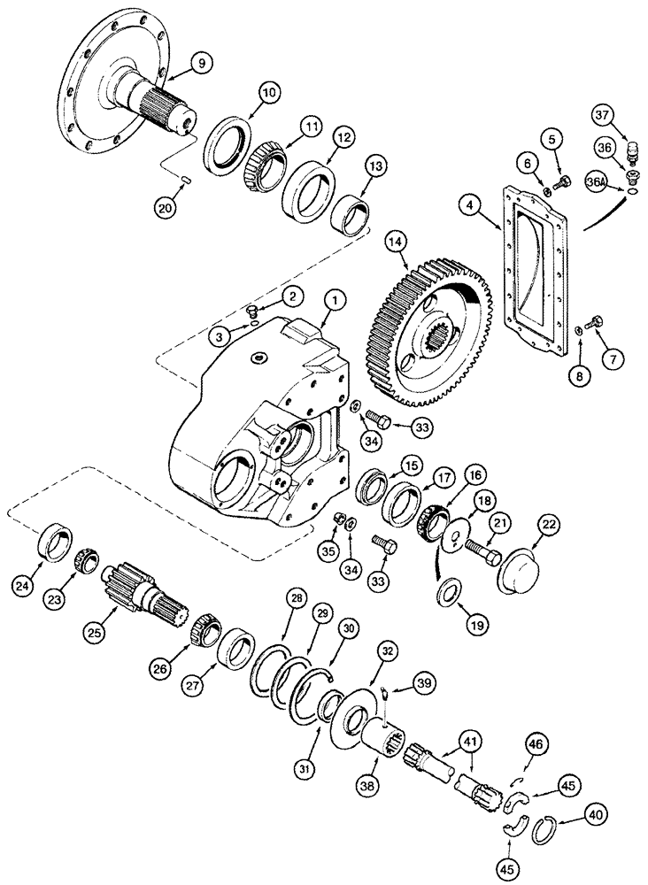 Схема запчастей Case IH 2344 - (06-21) - FINAL DRIVE ASSY - STANDARD - BSN JJC0174359 (03) - POWER TRAIN