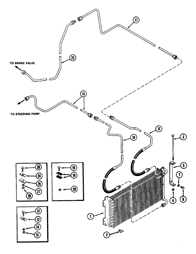 Схема запчастей Case IH 2090 - (5-168) - OIL COOLER (05) - STEERING