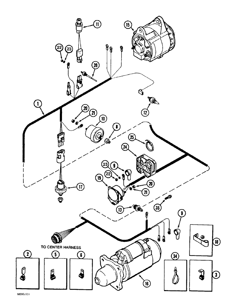 Схема запчастей Case IH 1688 - (4-02) - ENGINE HARNESS (06) - ELECTRICAL