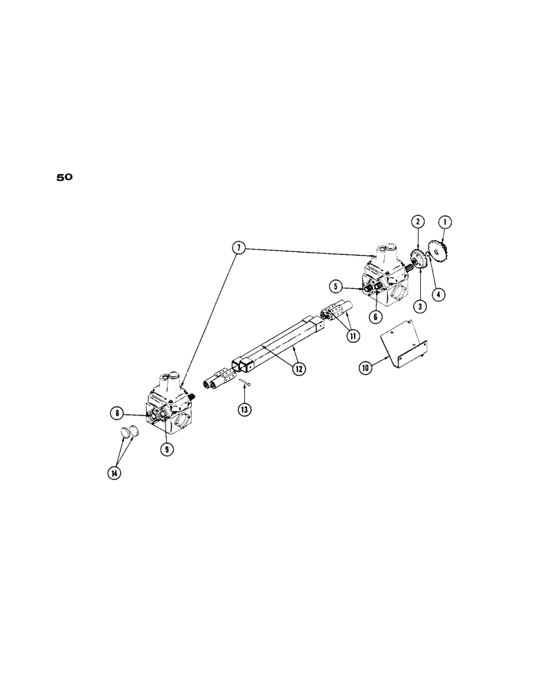 Схема запчастей Case IH 303 - (50) - GEAR BOX COUPLER SHAFTS, 2 ROW (58) - ATTACHMENTS/HEADERS