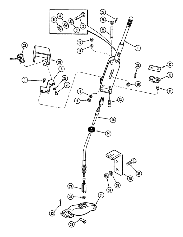 Схема запчастей Case IH 4694 - (7-276) - PARKING BRAKE LINKAGE (07) - BRAKES