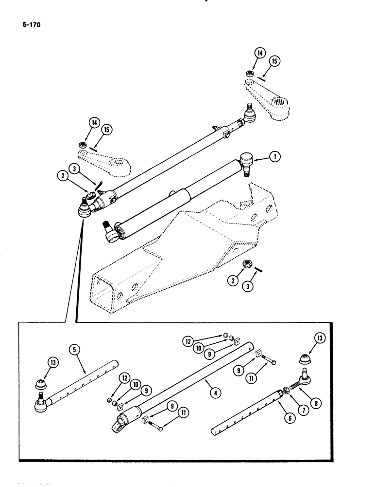 Схема запчастей Case IH 2294 - (5-170) - STEERING TIE RODS, STANDARD WHEEL BASE (05) - STEERING