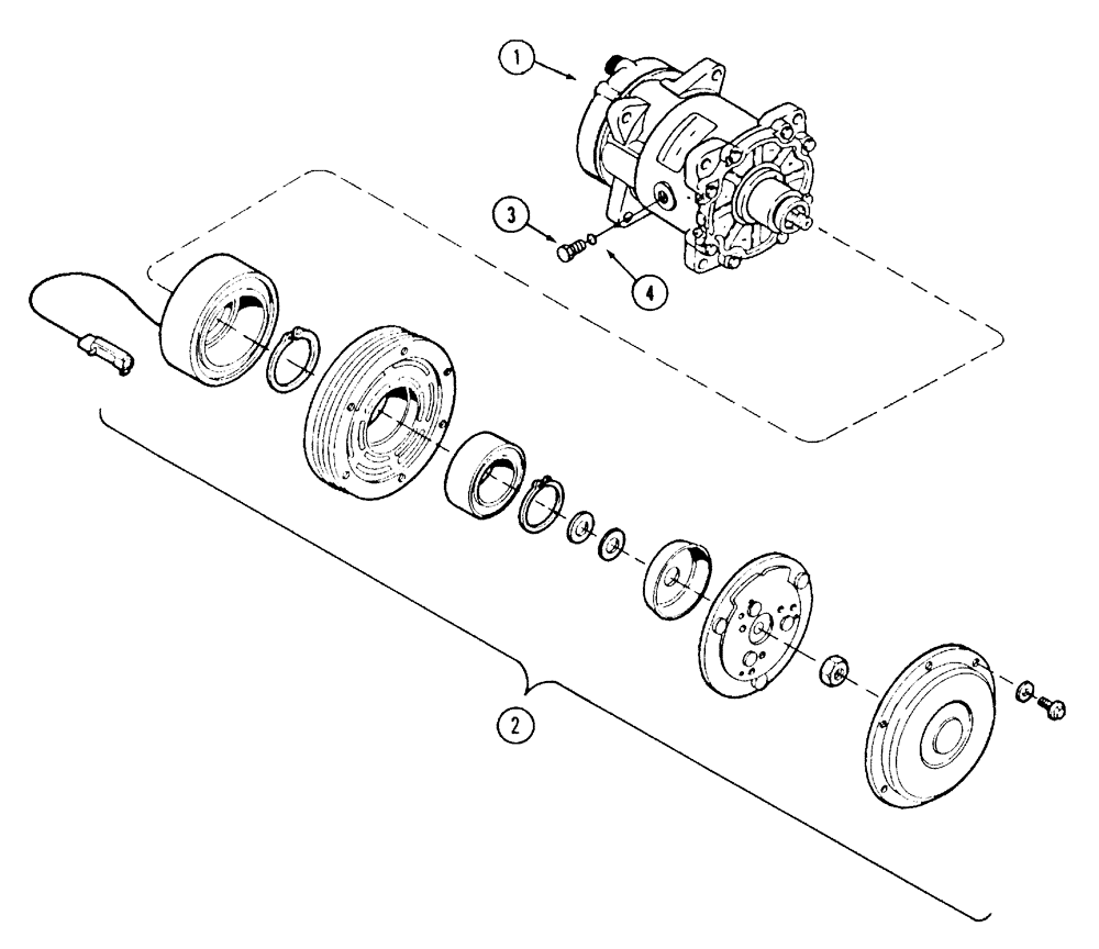 Схема запчастей Case IH CX80 - (02-11) - AIR COMPRESSOR, AIR CONDITIONING (02) - ENGINE