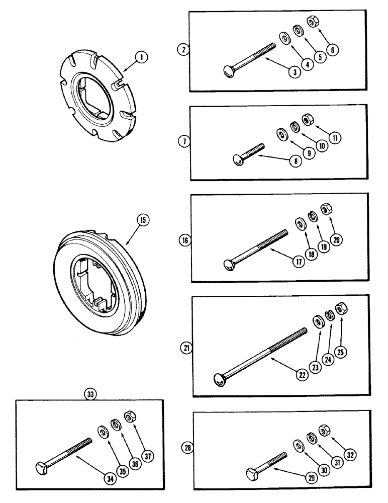 Схема запчастей Case IH 2594 - (6-090) - REAR WHEEL WEIGHTS (06) - POWER TRAIN