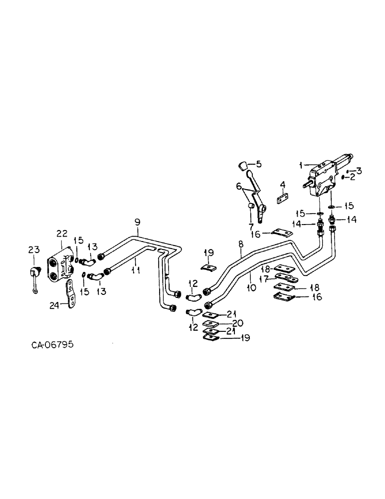 Схема запчастей Case IH HYDRO 186 - (10-42) - HYDRAULIC, FOURTH VALVE FOR QUADRUPLE AUXILIARY VALVES, H186 WITH SERIAL NO. 12000 AND ABOVE (07) - HYDRAULICS