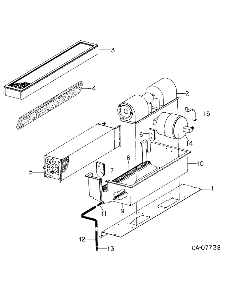 Схема запчастей Case IH 3488 - (13-36) - SUPERSTRUCTURE, EVAPORATOR-HEATER CORE, BLOWER AND RELATED PARTS (05) - SUPERSTRUCTURE