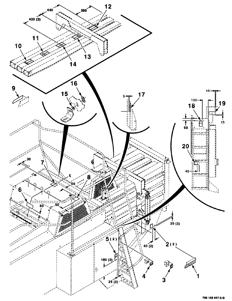 Схема запчастей Case IH 8575 - (9-06) - DECALS AND LOCATION DIAGRAM, OPERATIONAL, (CONT) Decals & Attachments