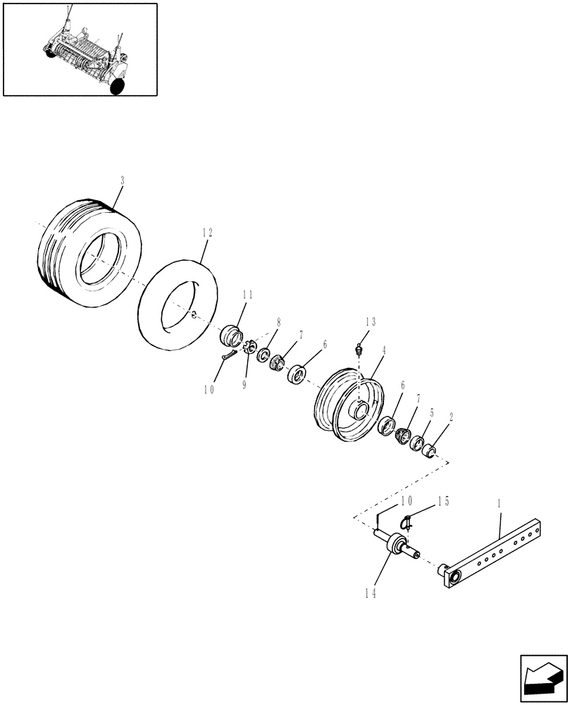 Схема запчастей Case IH RBX453 - (11.10) - WHEELS & TIRES, WIDE PICKUP , 15 X 6.00 - 6 (11) - WHEELS