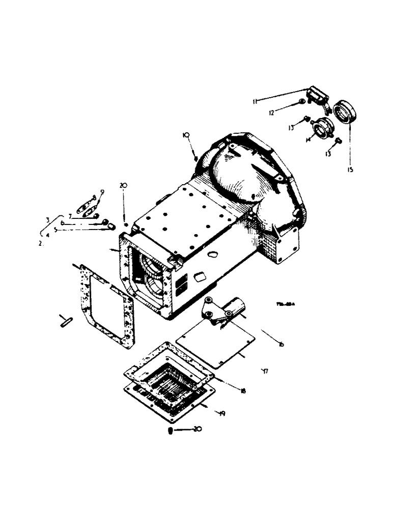 Схема запчастей Case IH 444 - (6-42) - FULL FORWARD AND REVERSE ATTACHMENT, CLUTCH HOUSING (06) - POWER TRAIN