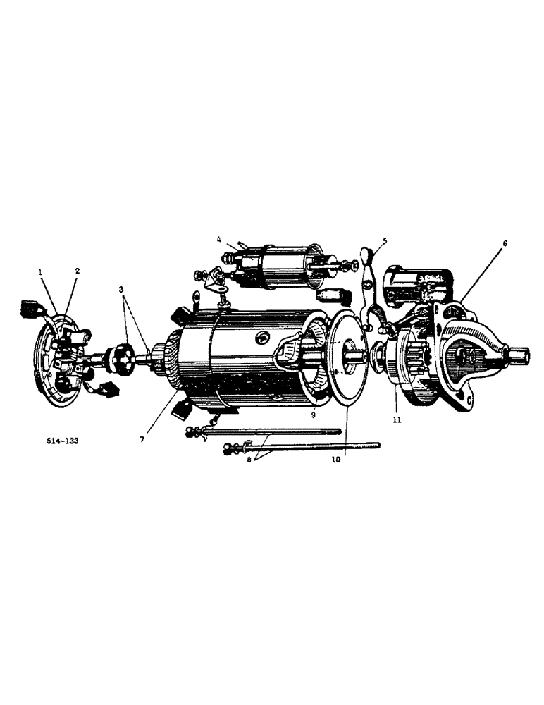 Схема запчастей Case IH 2400 - (08-50) - STARTER MOTOR, LUCAS, 4317290R91 (06) - ELECTRICAL