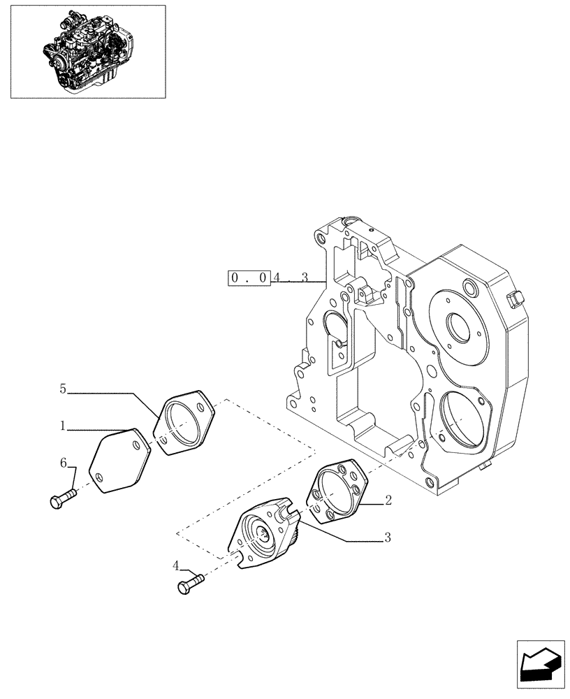 Схема запчастей Case IH F4GE0684G D600 - (0.35.0[01]) - POWER TAKE OFF (504072955) 