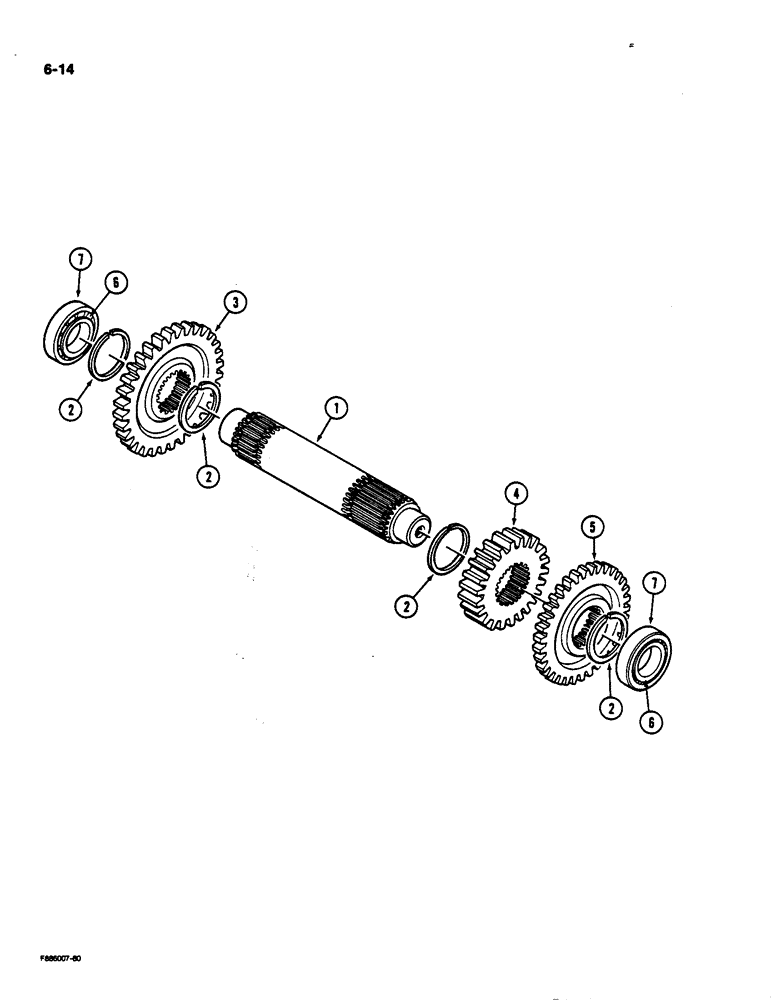 Схема запчастей Case IH 9170 - (6-14) - TRANSMISSION, COMPOUND SHAFT (CONTD) (06) - POWER TRAIN