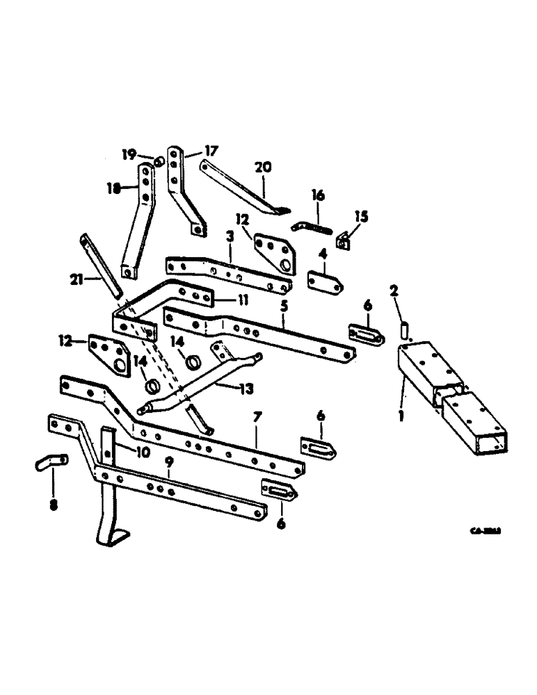 Схема запчастей Case IH 440 - (AT-2) - FRAME AND HITCH 