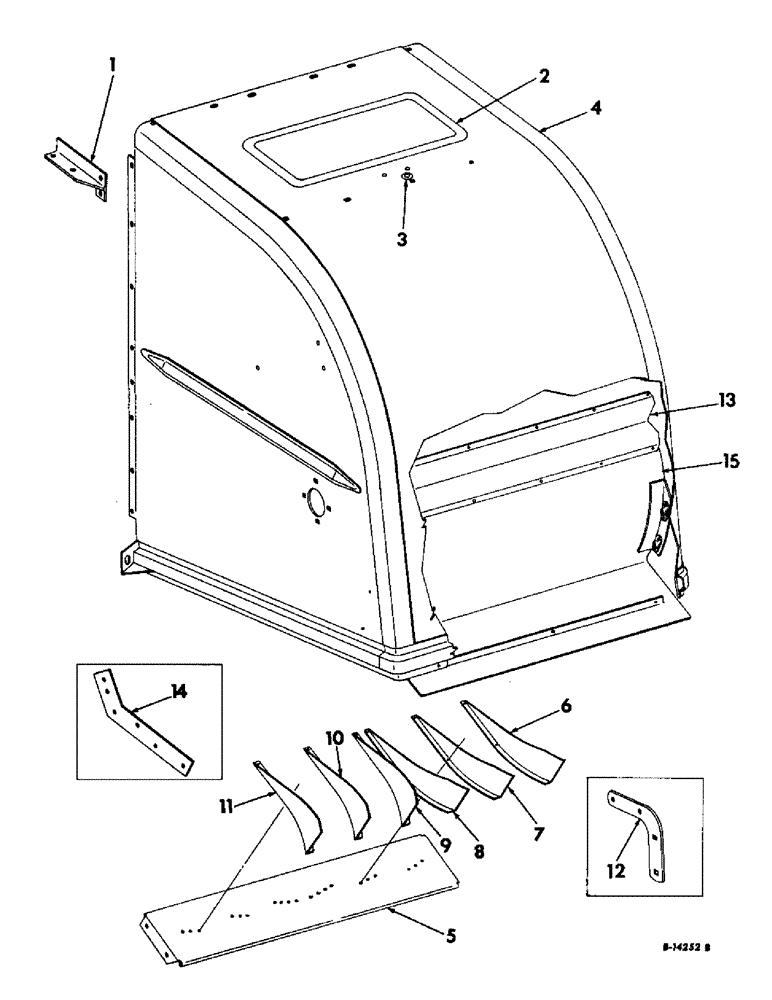 Схема запчастей Case IH 403 - (322) - STRAW CHOPPER, HOOD AND DEFLECTORS (73) - RESIDUE HANDLING