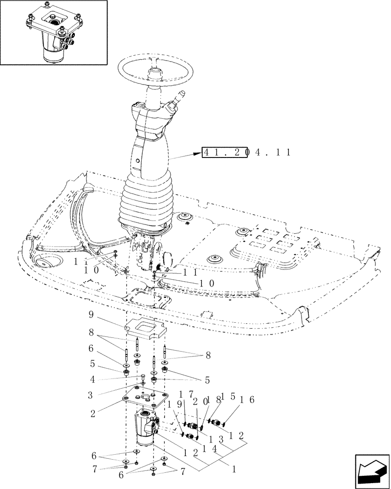 Схема запчастей Case IH 7010 - (41.200.02[01]) - STEERING CONTROL VALVE - 7010/8010 (41) - STEERING