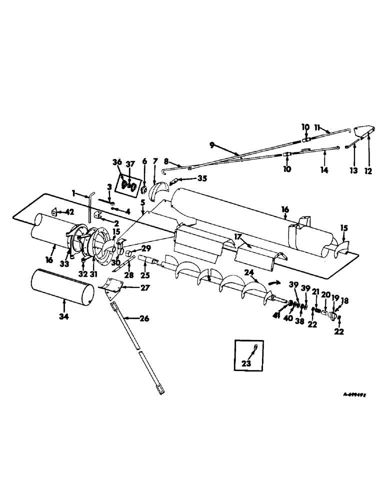 Схема запчастей Case IH 503 - (164) - GRAIN TANK UNLOADER AUGER AND DRIVE (80) - CROP STORAGE/UNLOADING