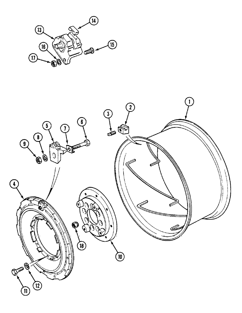 Схема запчастей Case IH 1594 - (6-220) - POWER ADJUSTED REAR WHEELS (06) - POWER TRAIN