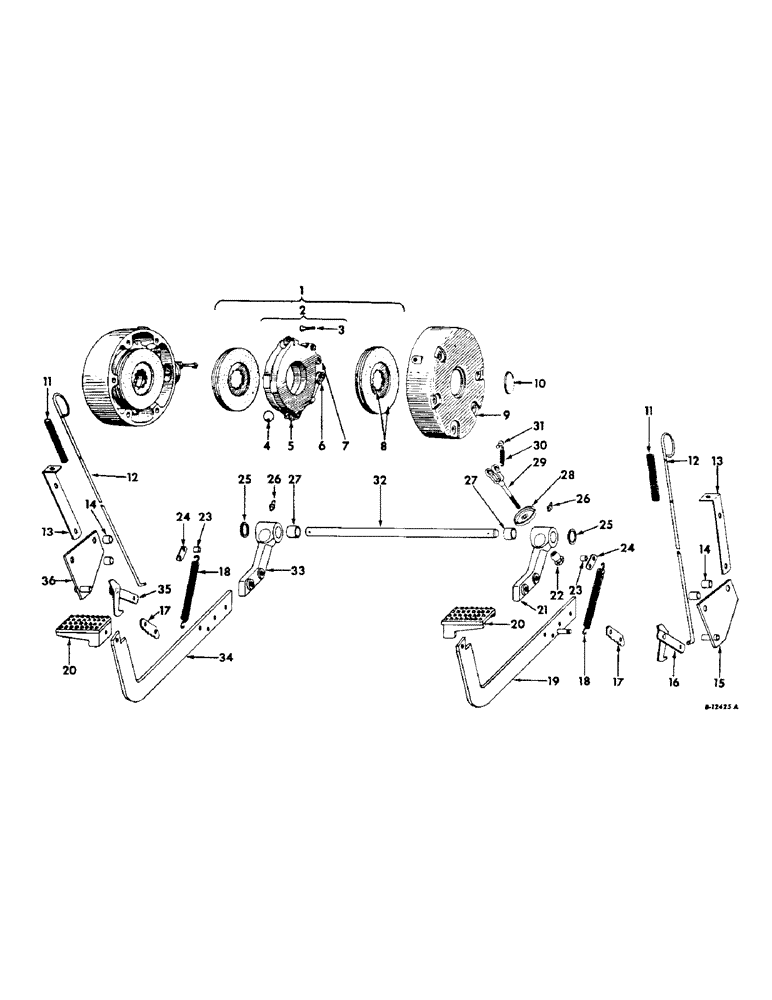 Схема запчастей Case IH 340 - (195) - BRAKES, BRAKES, BRAKE LOCK AND CONNECTIONS, INTERNATIONAL 340 SERIES GROVE TRACTORS (5.1) - BRAKES