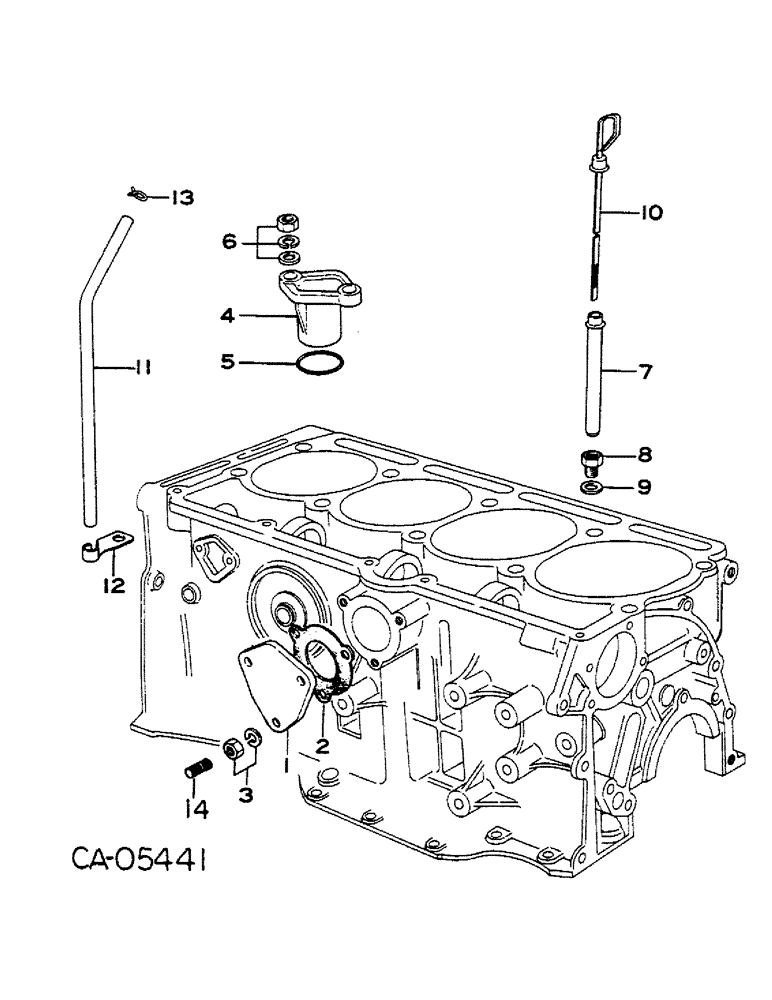 Схема запчастей Case IH 284 - (12-16) - POWER, GASOLINE ENGINE, MAZDA, OIL FILLER PIPE AND DRIVE GEAR COVER Power