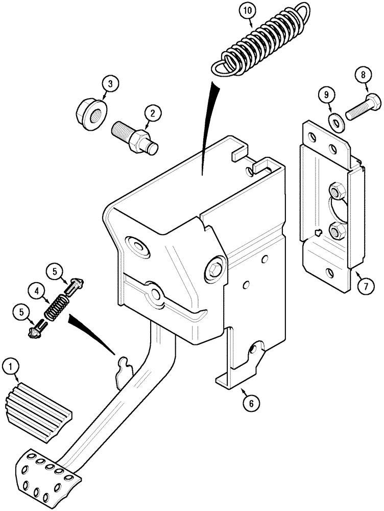 Схема запчастей Case IH CX80 - (06-23) - CLUTCH PEDAL (06) - POWER TRAIN