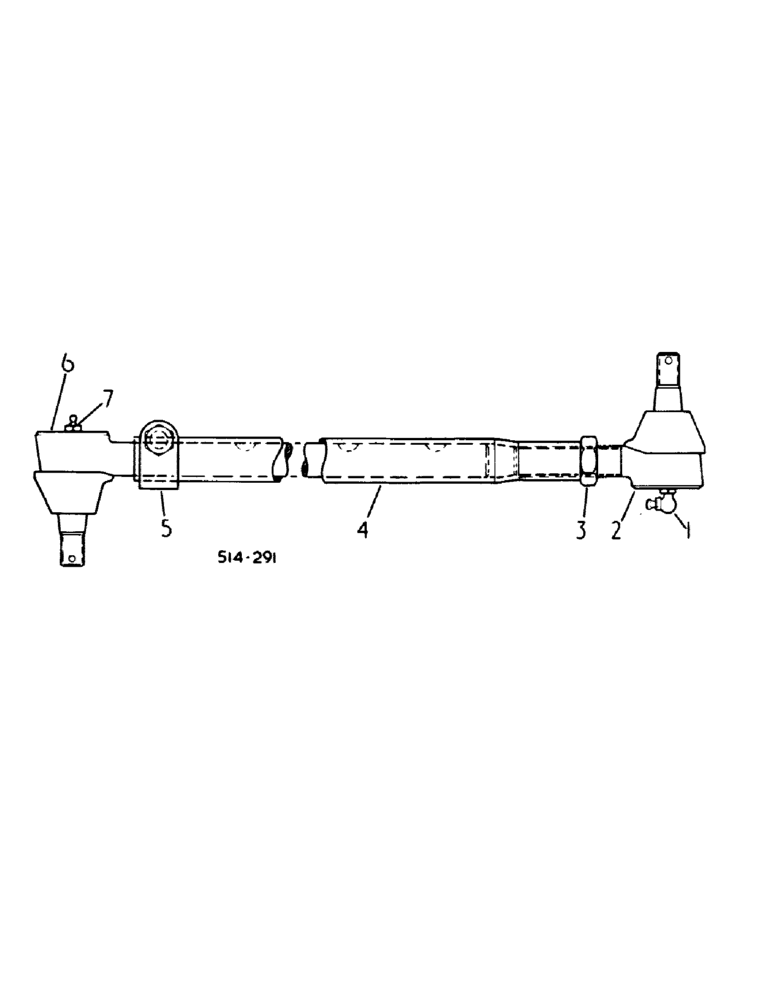 Схема запчастей Case IH 385 - (14-07) - SUSPENSION, TIE ROD ASSY, ADJUSTABLE FRONT AXLE, STRAIGHT, CASE IH Suspension