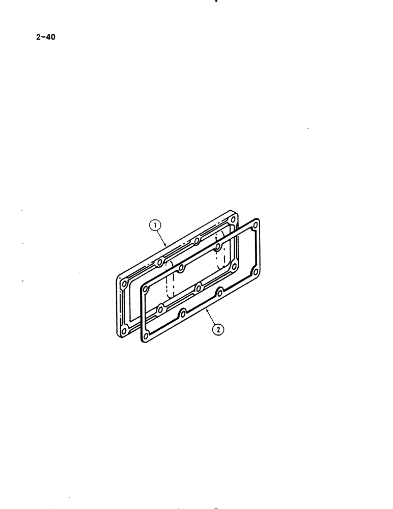 Схема запчастей Case IH 485 - (2-040) - CYLINDER BLOCK SIDE COVER, TRACTORS WITH VALVE COVER BREATHER (02) - ENGINE