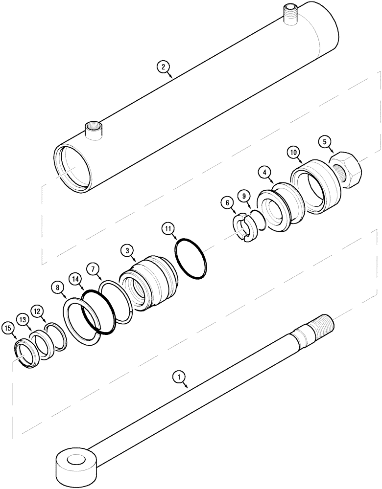 Схема запчастей Case IH MX90C - (08-14) - HITCH CYLINDER ASSEMBLY, TRIMA (08) - HYDRAULICS