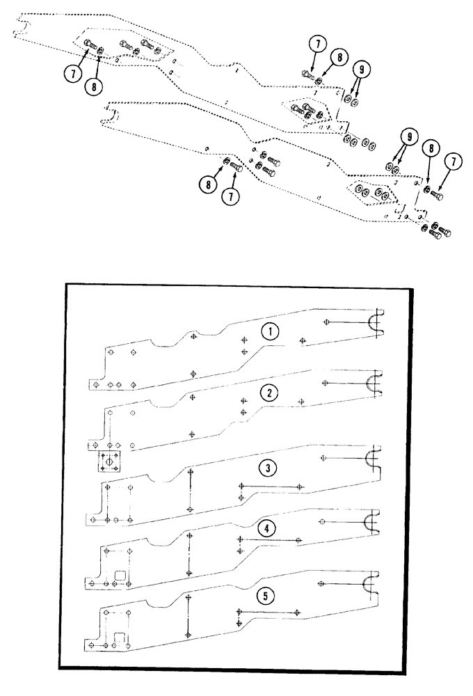 Схема запчастей Case IH 2255 - (9-04) - 1329512C1 MOUNTING BRACKETS (09) - CHASSIS/ATTACHMENTS