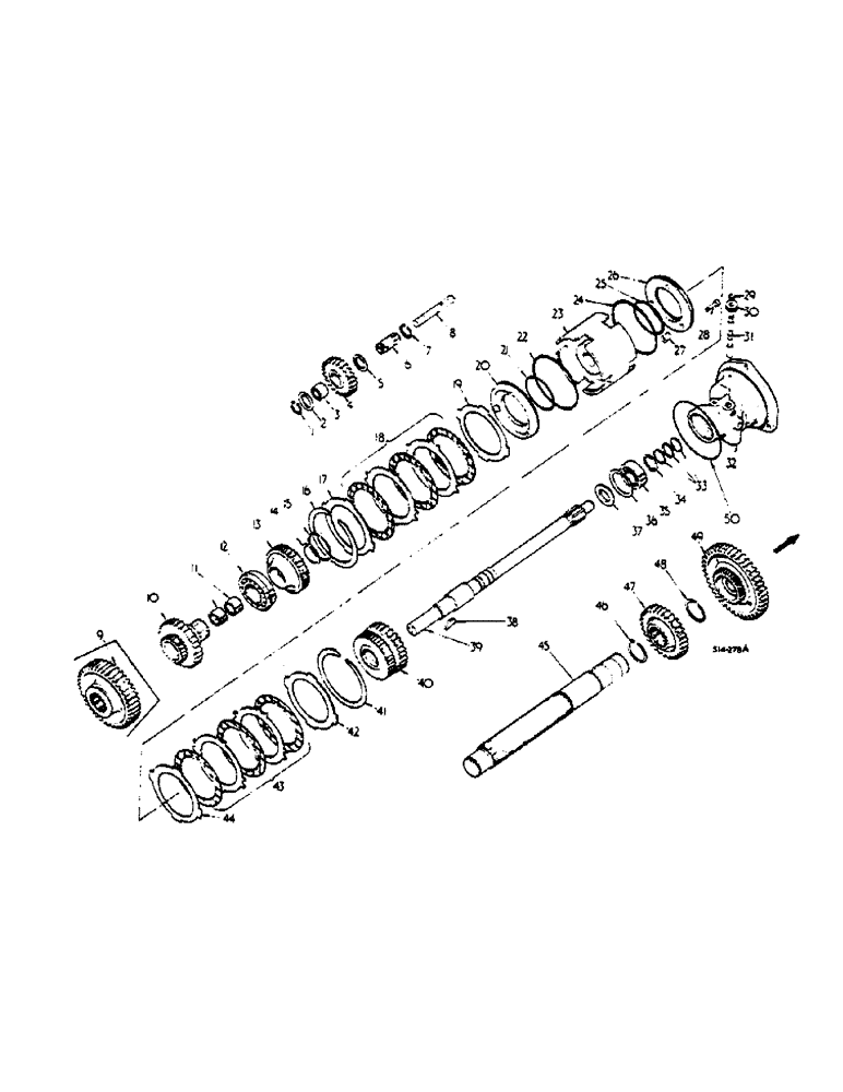 Схема запчастей Case IH 2500 - (07-027) - FORWARD AND REVERSE, SYNCHROMESH DRIVE (04) - Drive Train