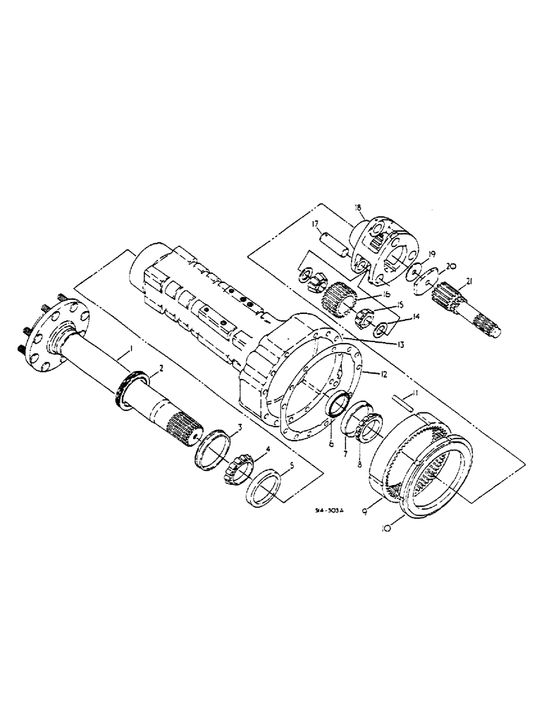 Схема запчастей Case IH HYDRO 84 - (07-069) - REAR AXLE, CARRIER AND CONNECTIONS (04) - Drive Train