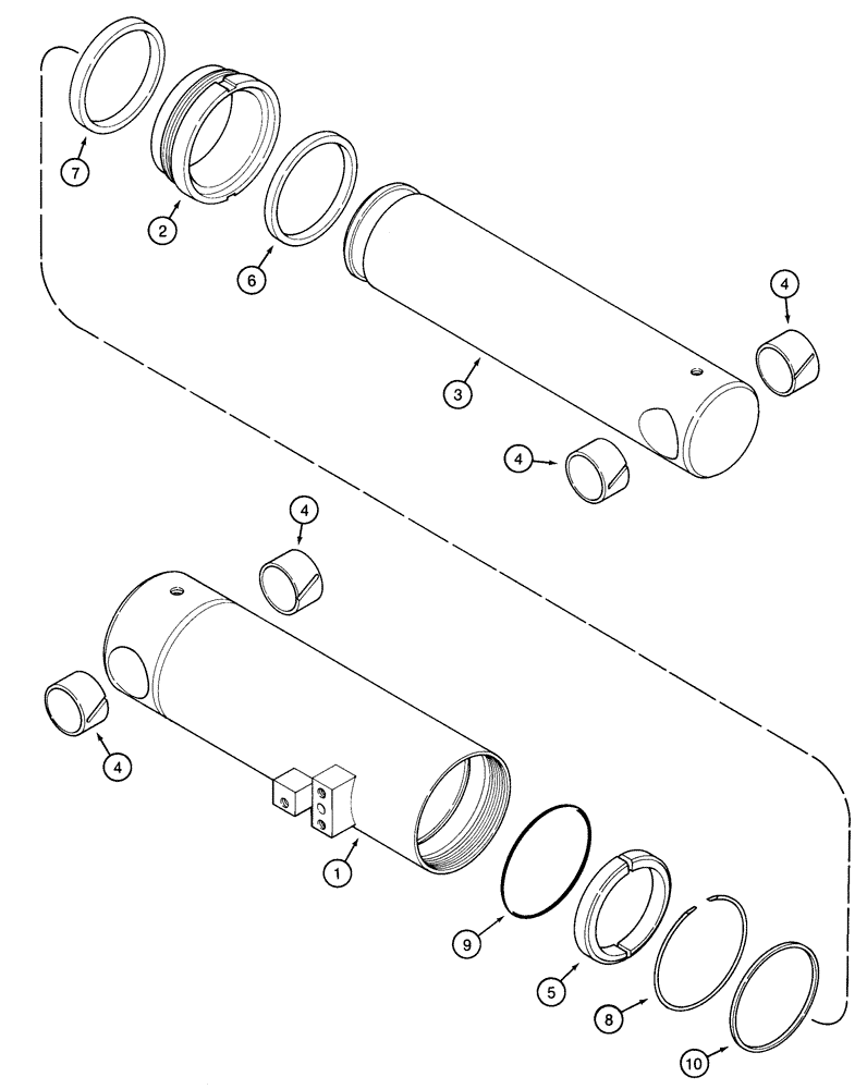 Схема запчастей Case IH 2155 - (8-40) - DRUM LIFT CYLINDER ASSEMBLY (07) - HYDRAULICS