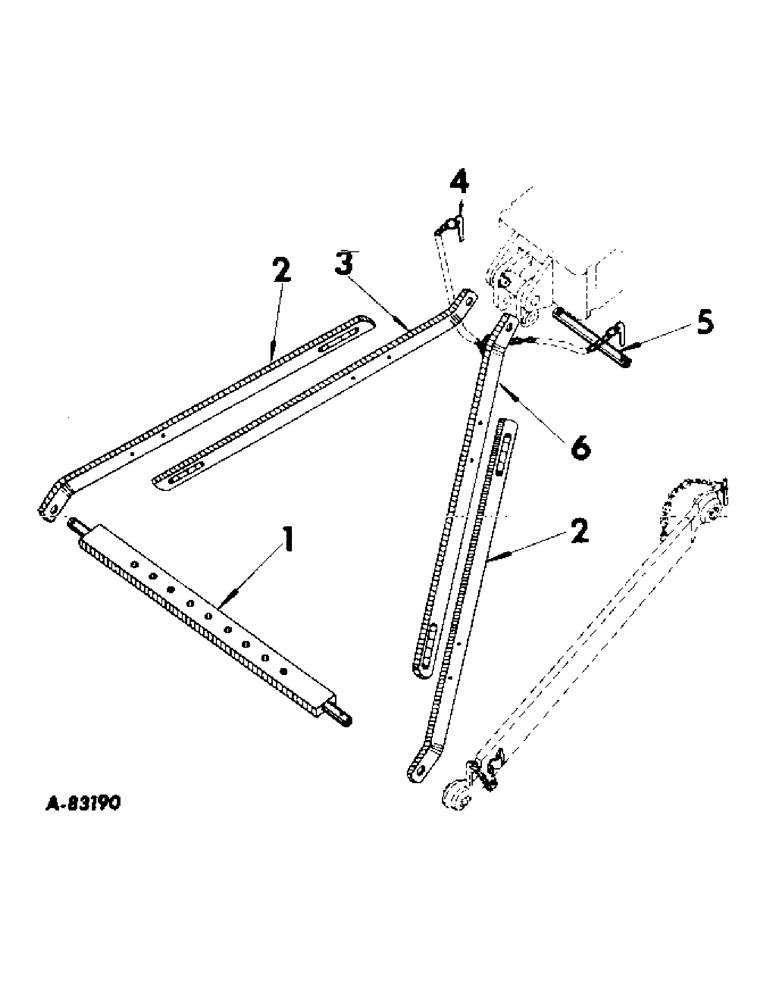 Схема запчастей Case IH B414 - (141A) - DRAWBARS AND HITCHES, THREE POINT LINKAGE DRAWBAR ATTACHMENT Drawbar & Hitches