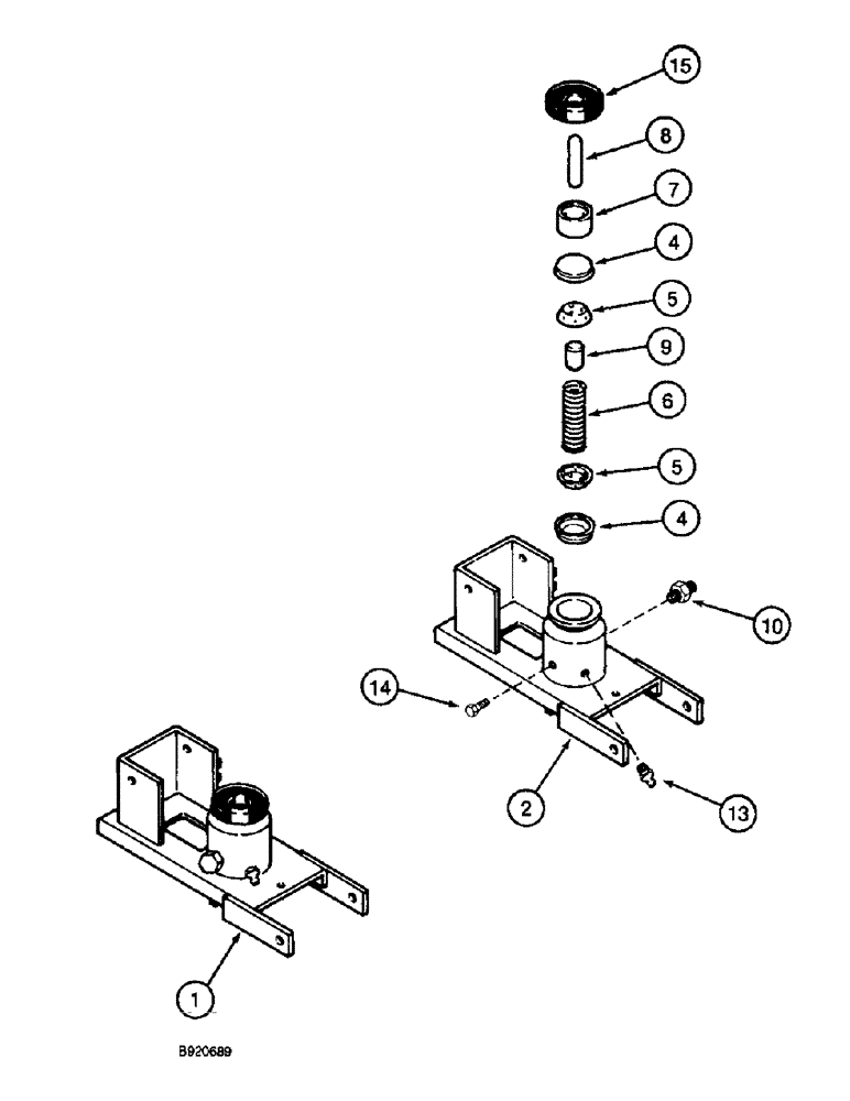 Схема запчастей Case IH 2055 - (7-10) - WHEEL BRAKE ACTUATOR SUPPORT (5.1) - BRAKES