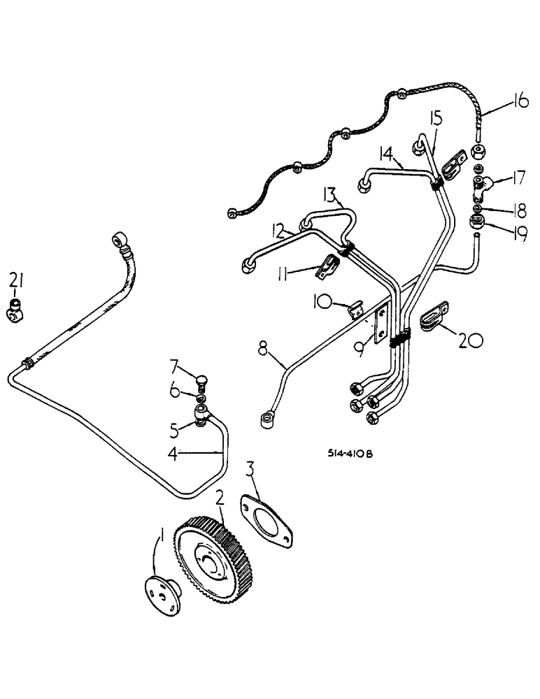 Схема запчастей Case IH 684 - (12-095) - FUEL INJECTION PIPES AND PUMP GEAR, D-246 ENGINE Power